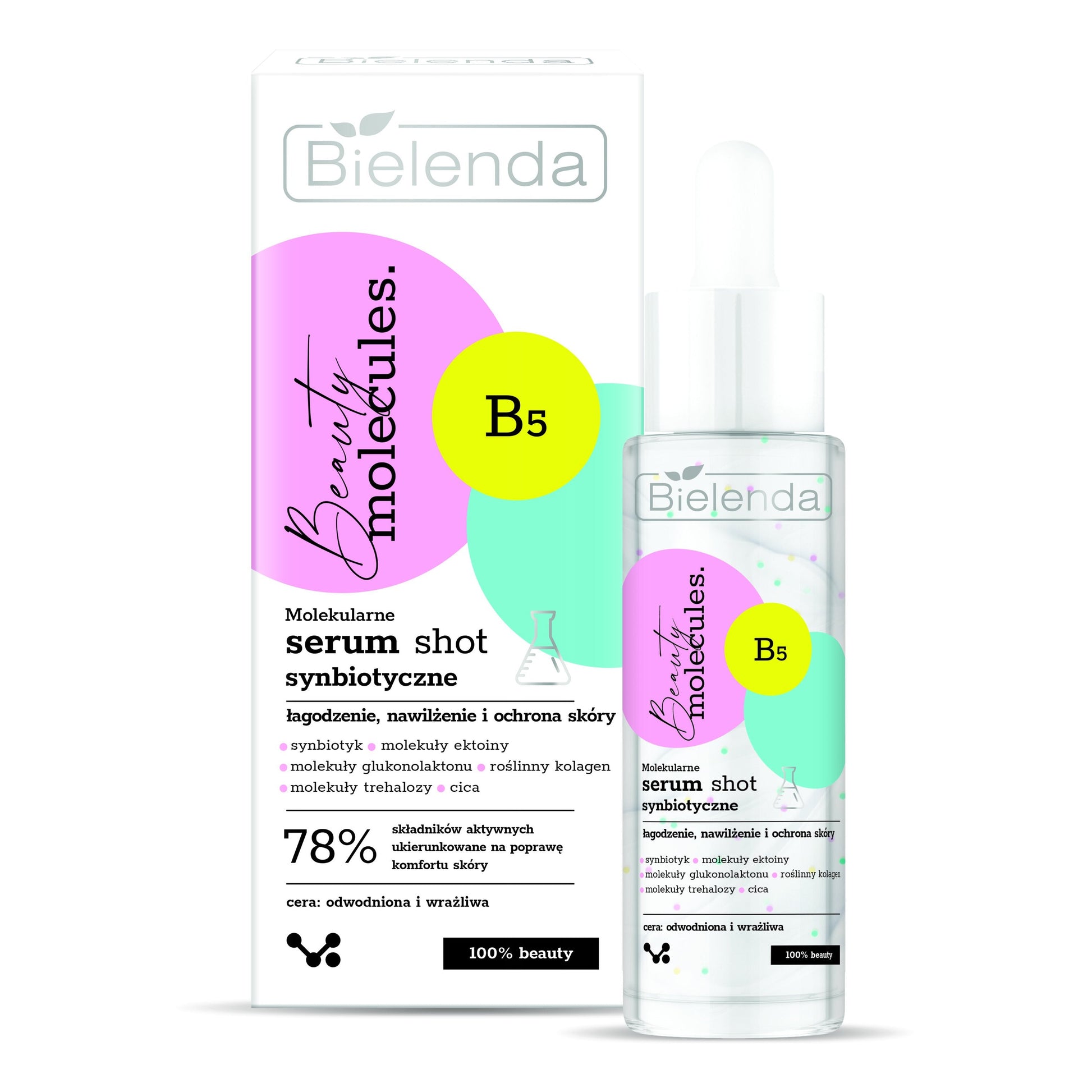 Bielenda Beauty Molecules Molecular Synbiotic Serum Shot for Dehydrated and Sensitive Skin 30g/Expiry-30/08/2026 Bielenda