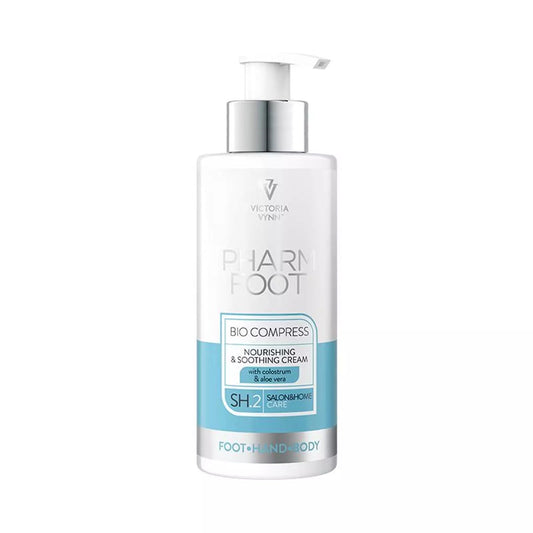 Pharm Foot bioCOMPRESS 250 ml NOURISHING & SOOTHING CREAM with colostrum & aloe vera www.design4nails.co.uk
