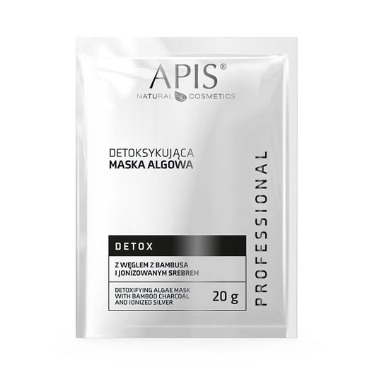 Apis Professional Detoxifying Algae Mask with Bamboo Charcoal and Ionized Silver 20g Apis