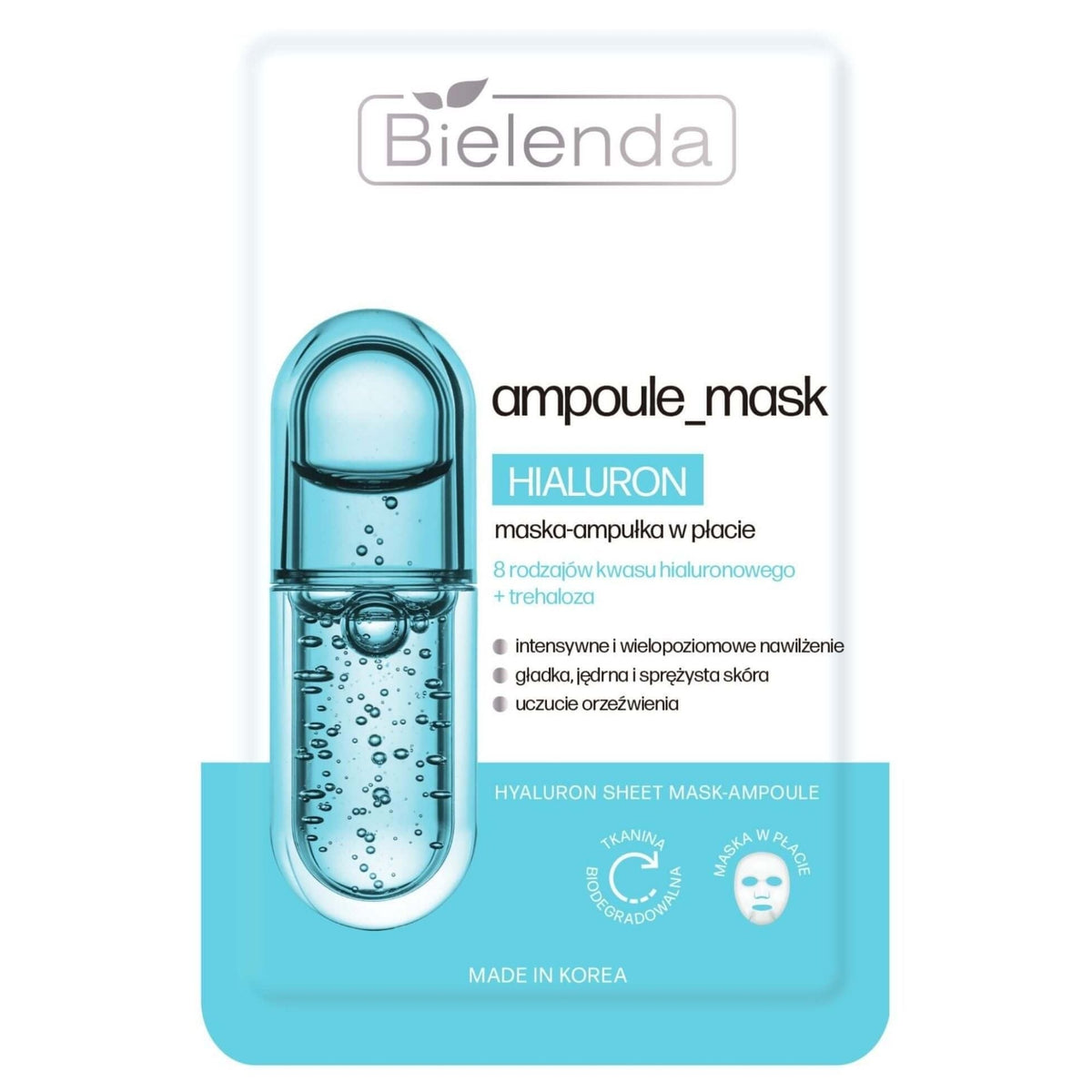 Bielenda Ampoule Mask  Hyaluron Sheet Mask 1pc Bielenda