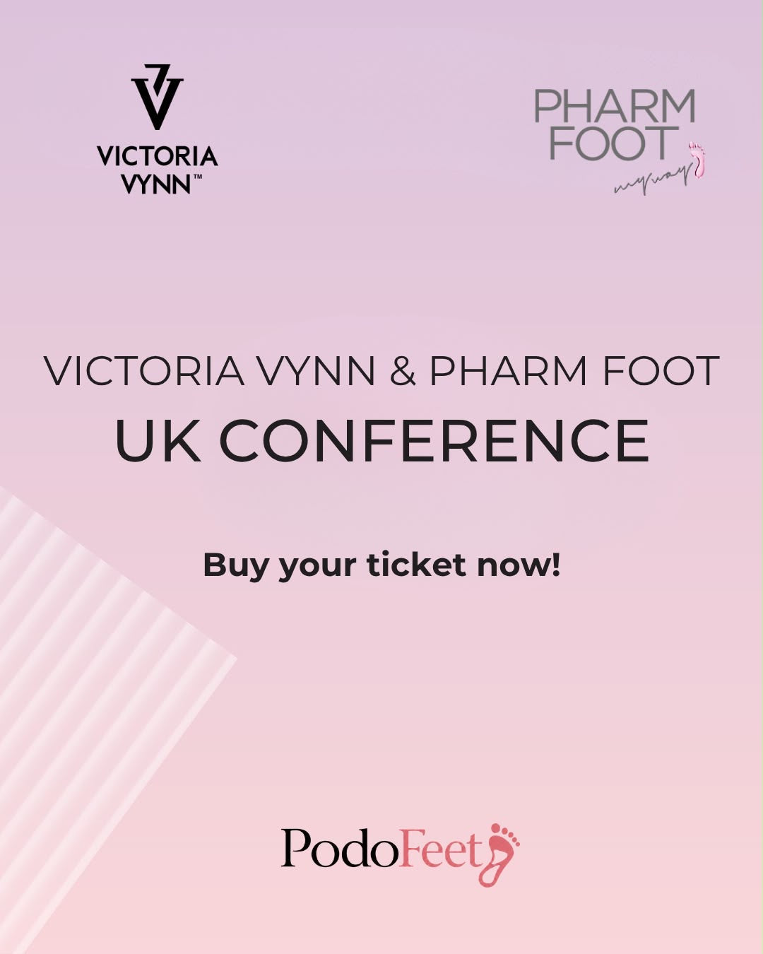 Victoria Vynn and Pharmfoot Conference ticket DM one