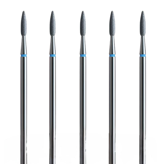 IQ Nails Long Flame Diamond Diamond Drill Bits For Cuticles 5pcs IQ Nails