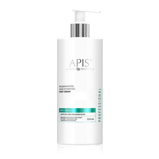 Apis Professional Api Podo Regenerating and Hydrating Feet Cream with 20% Urea and Ionized Silver 500ml Apis