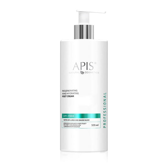 Apis Professional Api Podo Regenerating and Hydrating Feet Cream with 20% Urea and Ionized Silver 500ml Apis