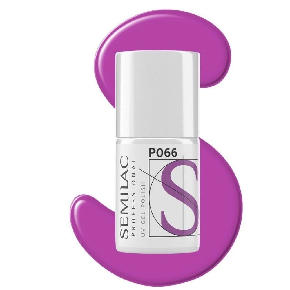 Semilac Professional UV/LED Soak Off Hybrid Nail Gel Polish - 066 Berry Purple Shade 7ml/Expiry-31/07/2026 Semilac