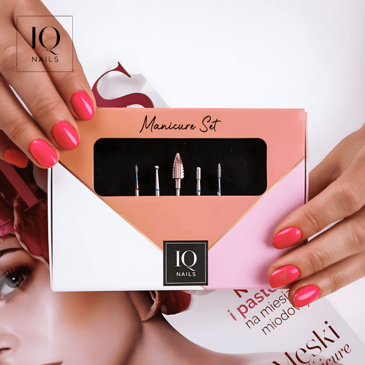 IQ Nails Expert II Set Drill Bits For Gel Polish Gel Acrylic Cuticles Removal 5pcs IQ Nails