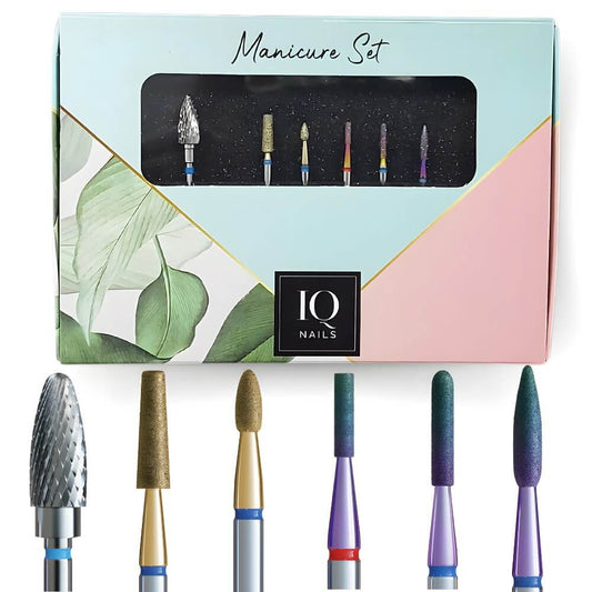IQ Nails Expert Pro Set 6 Drill Bits For Gel Acrylic & Cuticles Removal 6 pcs IQ Nails