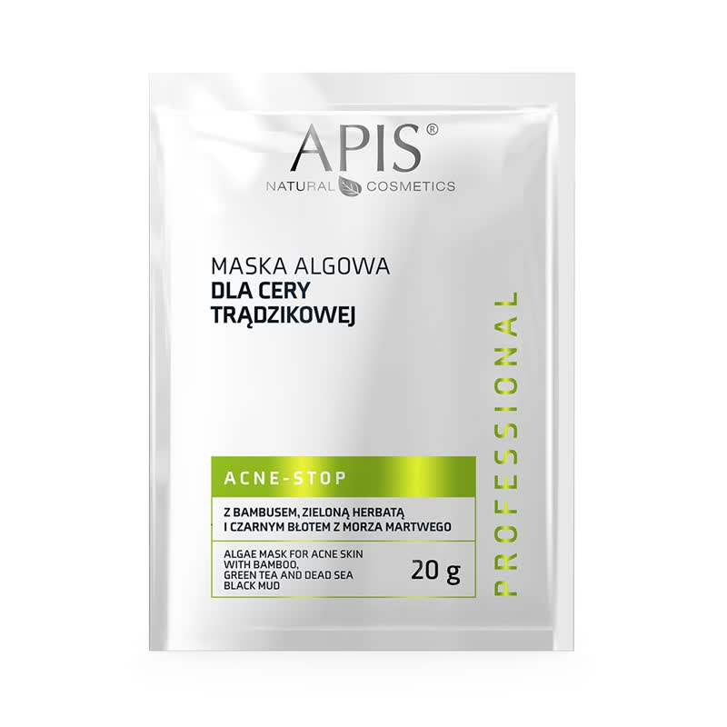 Apis Professional Acne Stop Algae Mask with Bamboo Green Tea and Dead Sea Black Mud 20g Apis