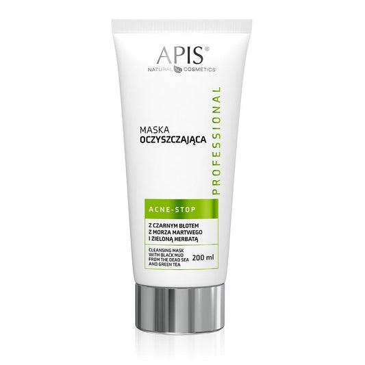 Apis Professional Acne Stop Cleansing Mask with Green Tea and Dead Sea Black Mud 200ml Apis