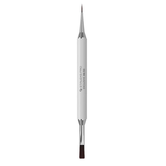 Staleks Exclusive  08/03 Double-ended Gel Brush 10 mm / liner 10 mm Staleks