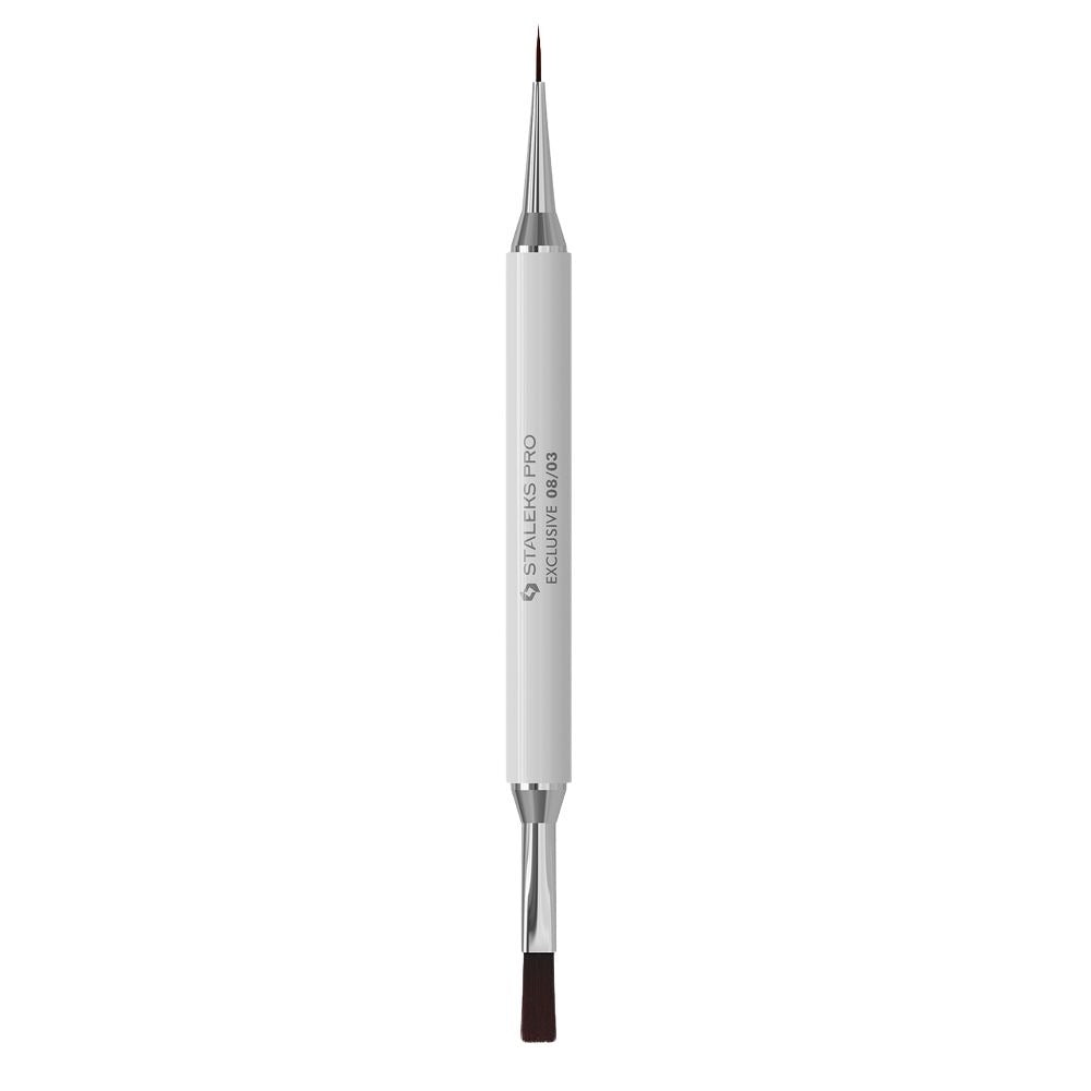 Staleks Exclusive  08/03 Double-ended Gel Brush 10 mm / liner 10 mm Staleks