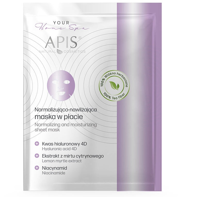 Apis Normalizing and Moisturising Sheet Mask with Hyaluronic Acid and Niacinamide Apis