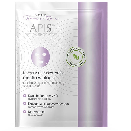 Apis Normalizing and Moisturising Sheet Mask with Hyaluronic Acid and Niacinamide Apis