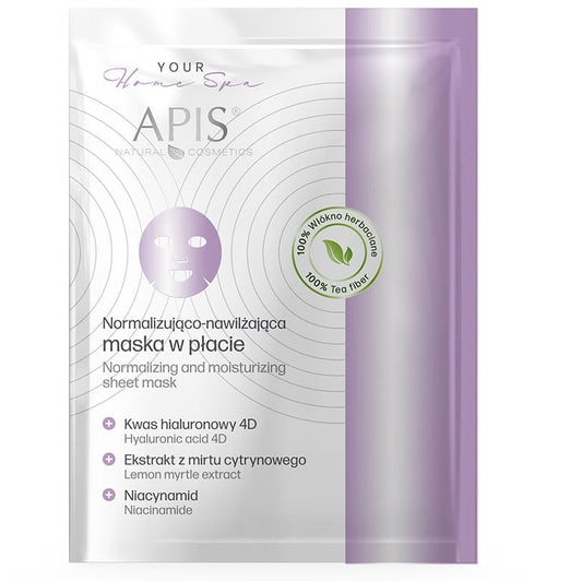 Apis Normalizing and Moisturising Sheet Mask with Hyaluronic Acid and Niacinamide Apis