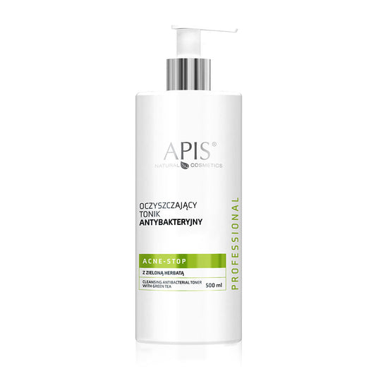 Apis Professional Acne Stop Cleansing Antibacterial Tonic with Green Tea 500ml Apis
