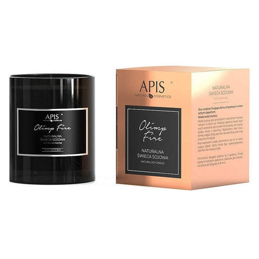 Apis Olimp Fire Natural Soy Candle Oriental Floral Fragrance 220g Apis