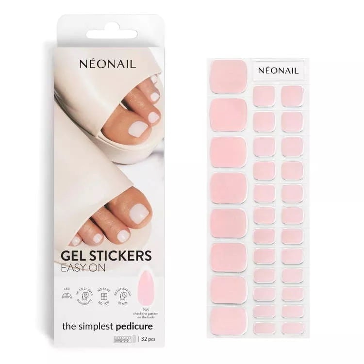 NeoNail UV/LED Pink Gel Pedicure Sticker Easy On P05  Hybrid Nail Polish – 20pcs Neonail