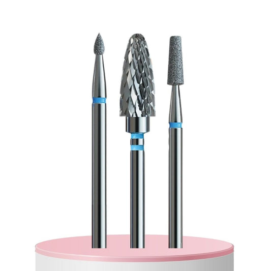 IQ Nails Carbide and Diamond Nail Drill Bits for Left Handed Stylists 3pcs IQ Nails