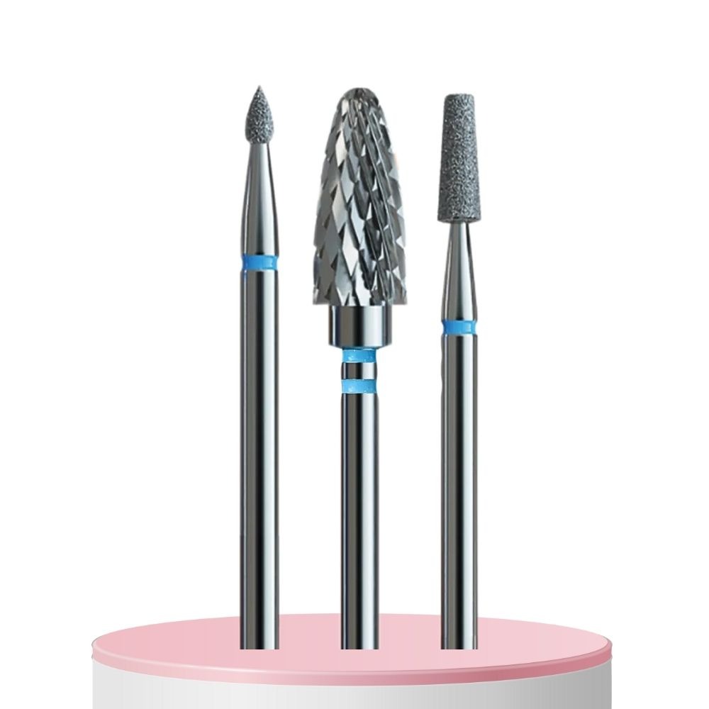 IQ Nails Carbide and Diamond Nail Drill Bits for Left Handed Stylists 3pcs IQ Nails