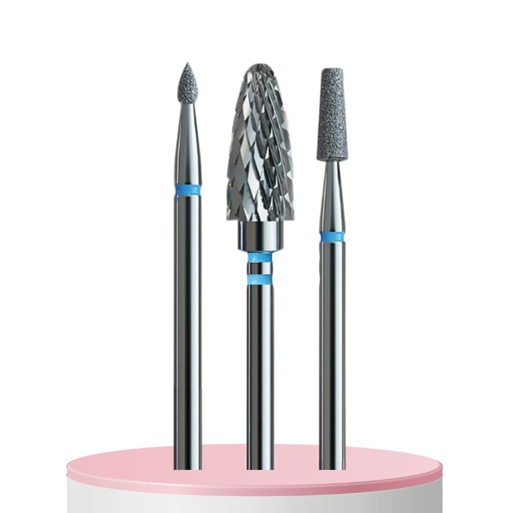 IQ Nails Carbide and Diamond Nail Drill Bits for Left Handed Stylists 3pcs IQ Nails