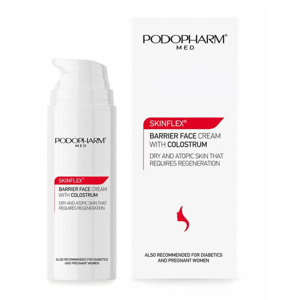 Podopharm Med Skinflex Barrier Face Cream with Colostrum for Dry and Atopic Skin -Airless 50ml Podopharm