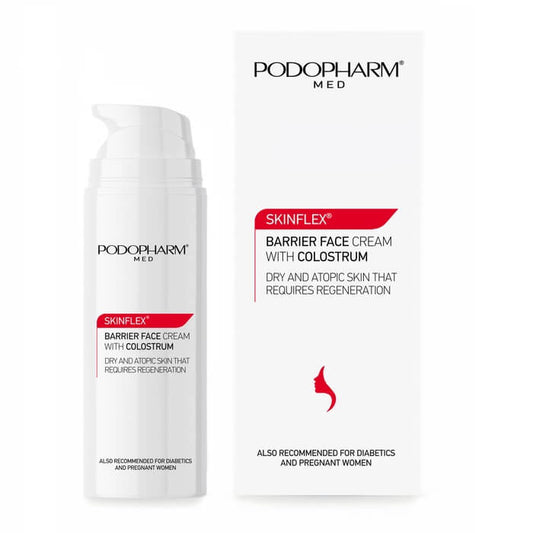 Podopharm Med Skinflex Barrier Face Cream with Colostrum for Dry and Atopic Skin -Airless 50ml Podopharm
