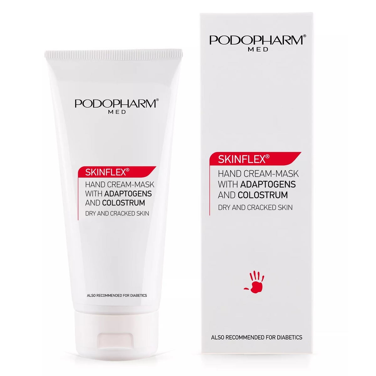 Podopharm Med Skinflex Hand Cream- Mask with Adaptogens and Colostrum for Dry and Cracked Skin 75ml Podopharm