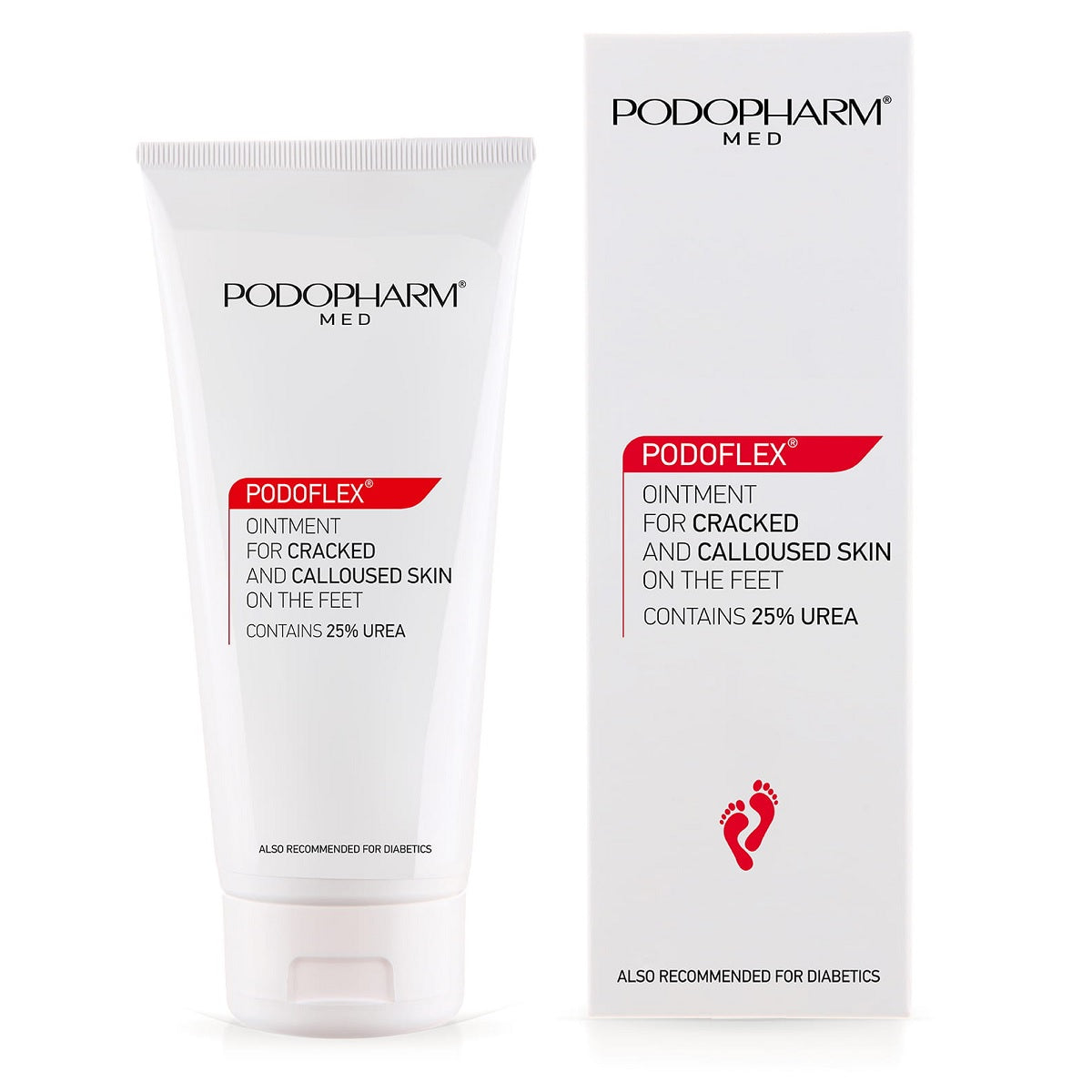 Podopharm Med Podoflex Ointment for Cracked and Calloused Skin on the Feet 25% Urea 100ml Podopharm