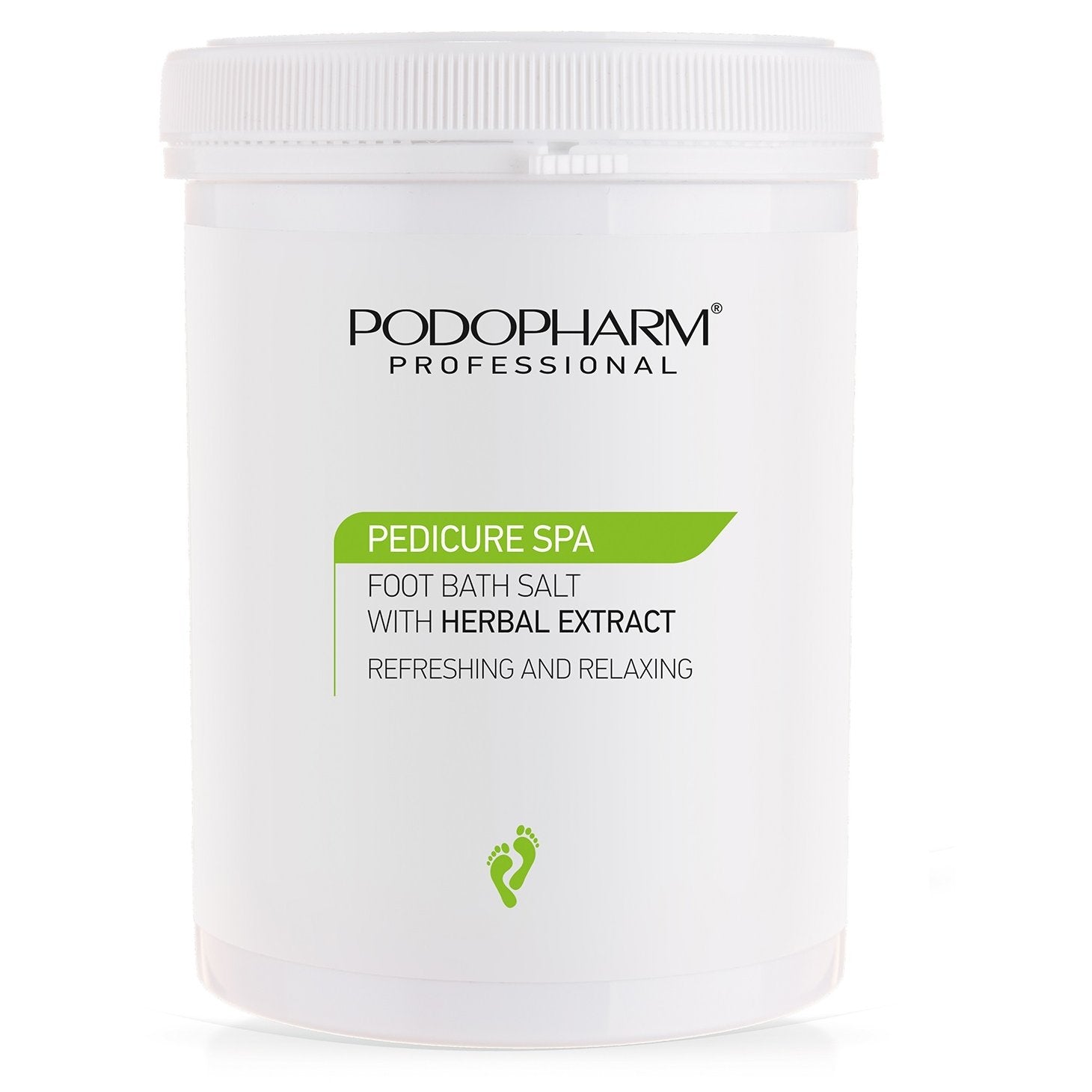 Podopharm Professional Refreshing and Relaxing Foot Bath Salt with Herbal Extract 1400g Podopharm