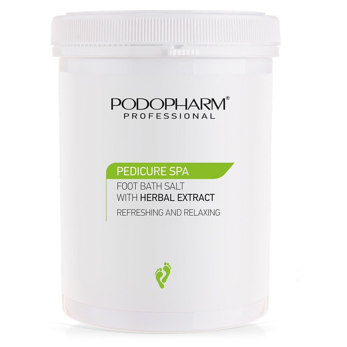 Podopharm Professional Refreshing and Relaxing Foot Bath Salt with Herbal Extract 1400g Podopharm