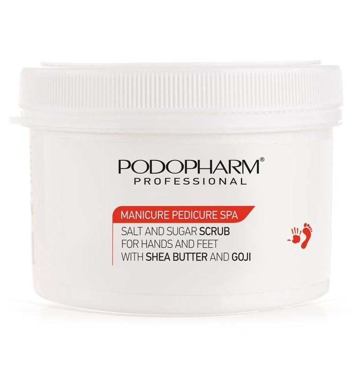 Podopharm Professional Salt and Sugar Scrub for Hands and Feet with Shea Butter and Goji 600g Podopharm