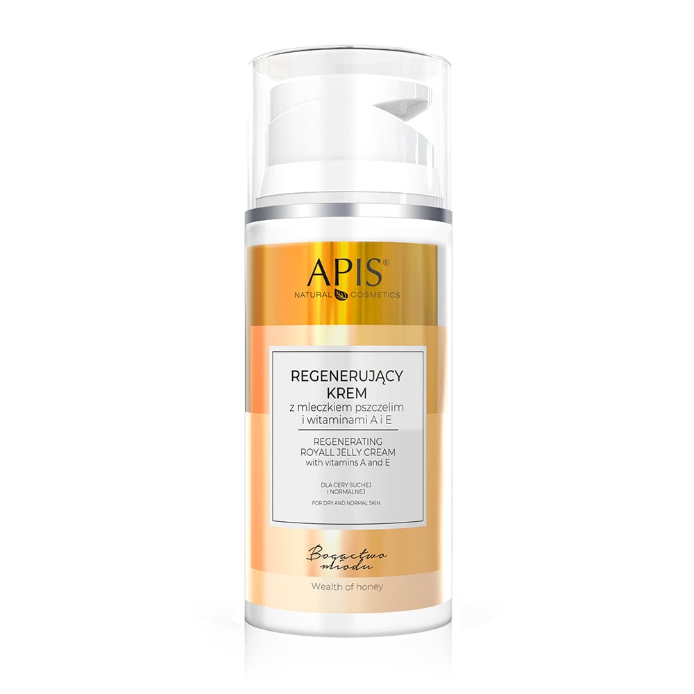 Apis Wealth of Honey 93% Natural Ingredients Regenerating Cream with Royal Jelly an Vitamins A,E 100ml Apis