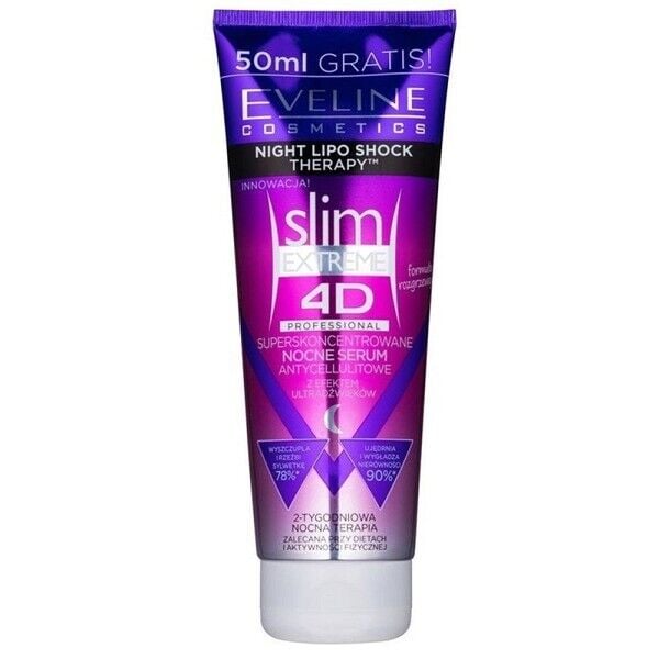 Eveline SLIM 4D EXTREME Super-Concentrated Night Anti-Cellulite Serum 250ml Eveline