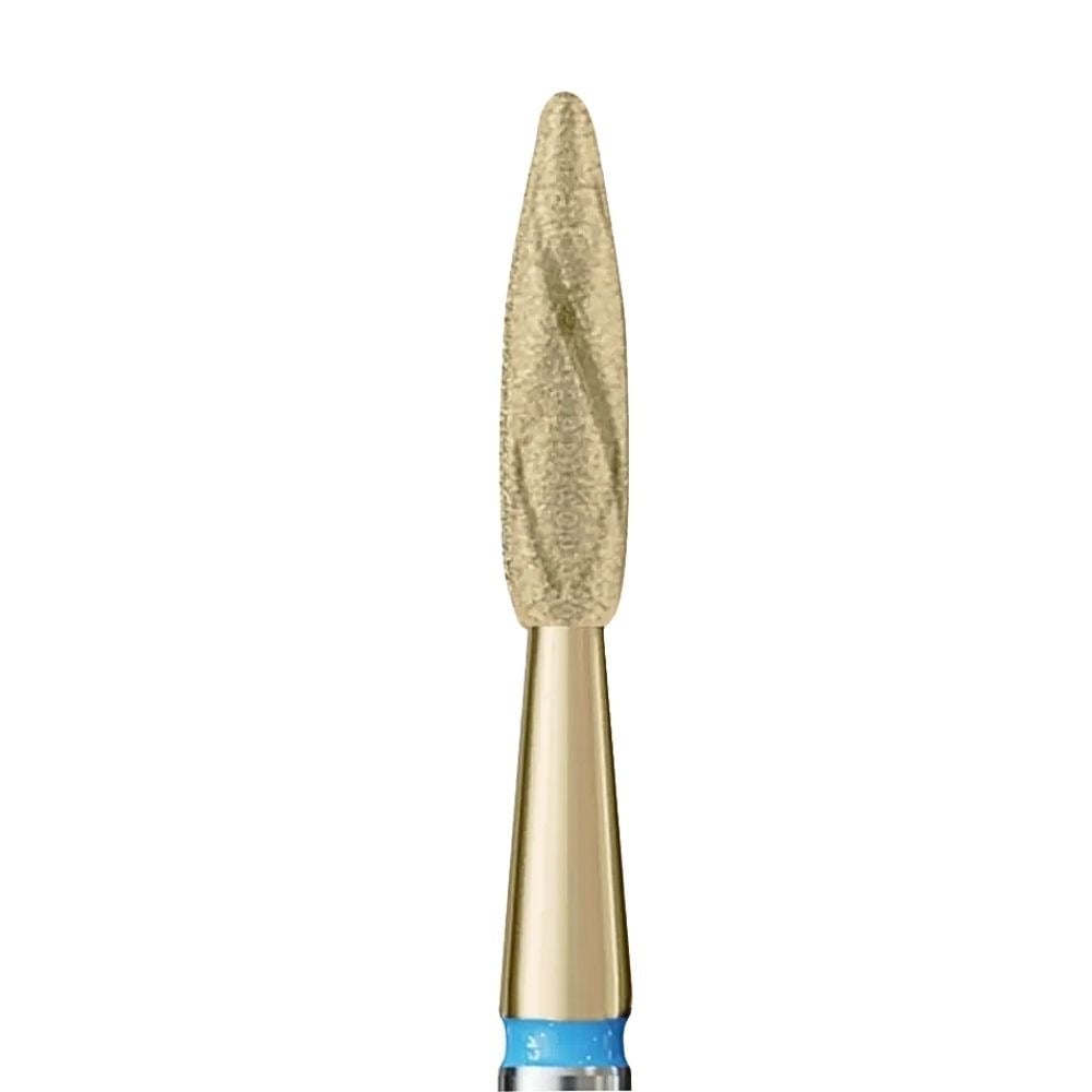 IQ Nails 2in1 Diamond Nail Drill Bit Long Flame Shape Standard Grid Cross Cut 2.3mm V104.243R.X524.023_Z IQ Nails