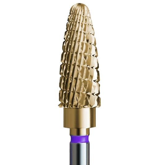 IQ Nails Tungsten Carbide Multiverse Cuticle and Nail Drill Bit Cone Fine Cross Cuts Rounded Head 5mm ZRN-274V HP.050 IQ Nails