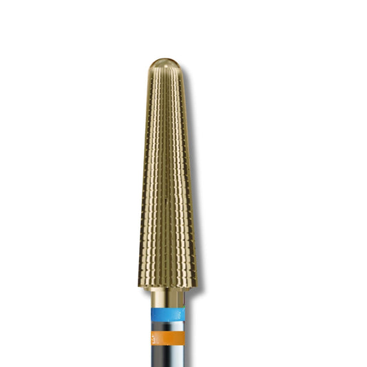IQ Nails Magic ReFresh Tungsten Carbide Nail Drill Bit Cone Shape Standard Cross Cut 6mm ZRN Coating 221RLM HP.040 IQ Nails