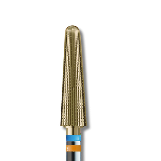 IQ Nails Magic ReFresh Tungsten Carbide Nail Drill Bit Cone Shape Standard Cross Cut 6mm ZRN Coating 221RLM HP.040 IQ Nails