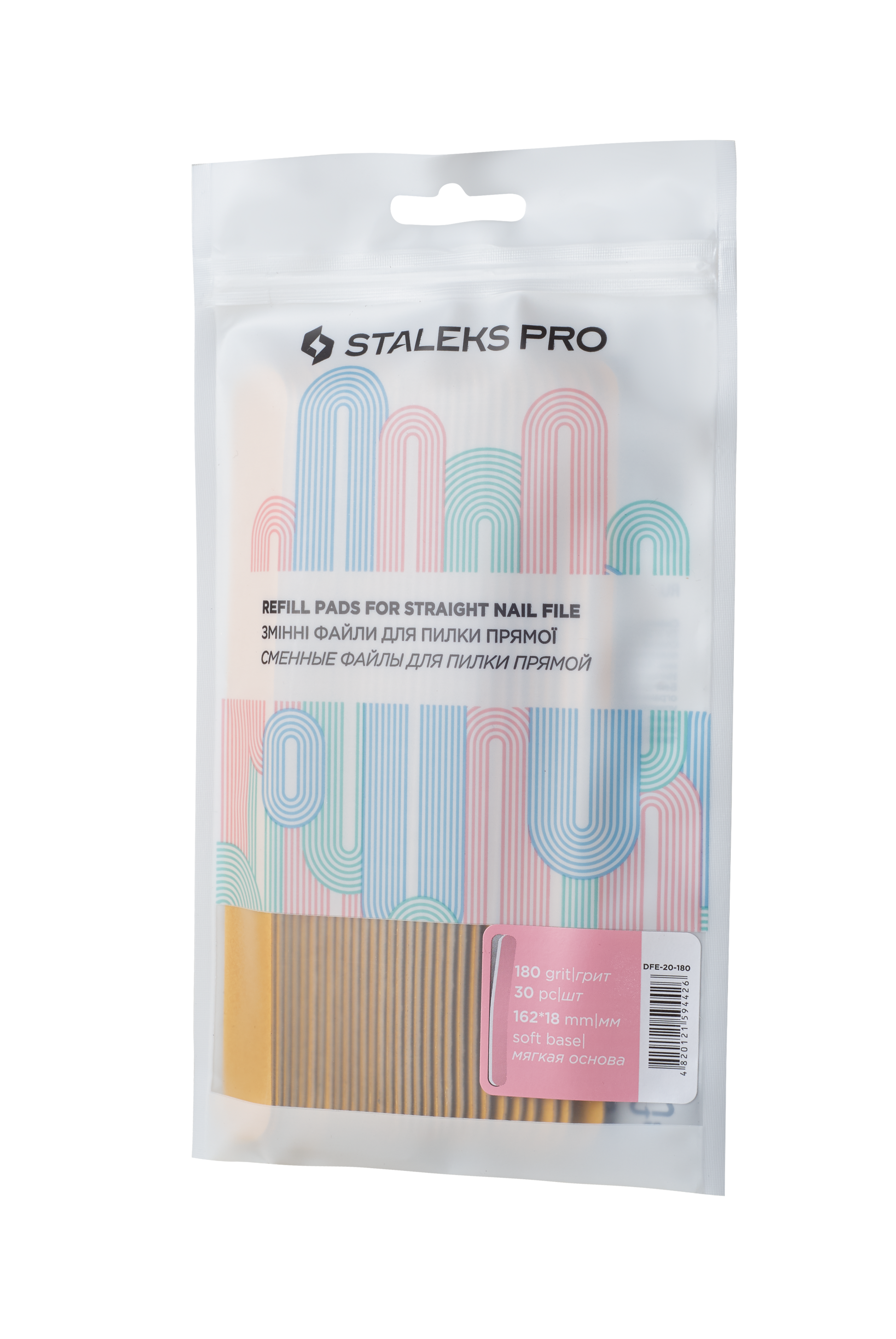 Replaceable abrasive kit for straight file EXPERT 20 180 grit (30 pcs) Staleks