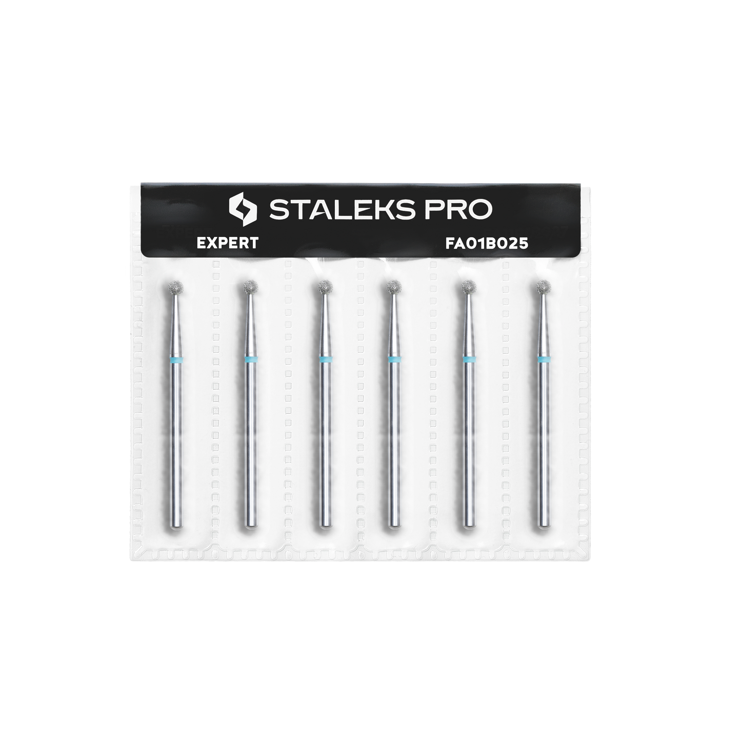 Diamond nail drill bit, "ball", blue, head diameter 2.5 mm Staleks