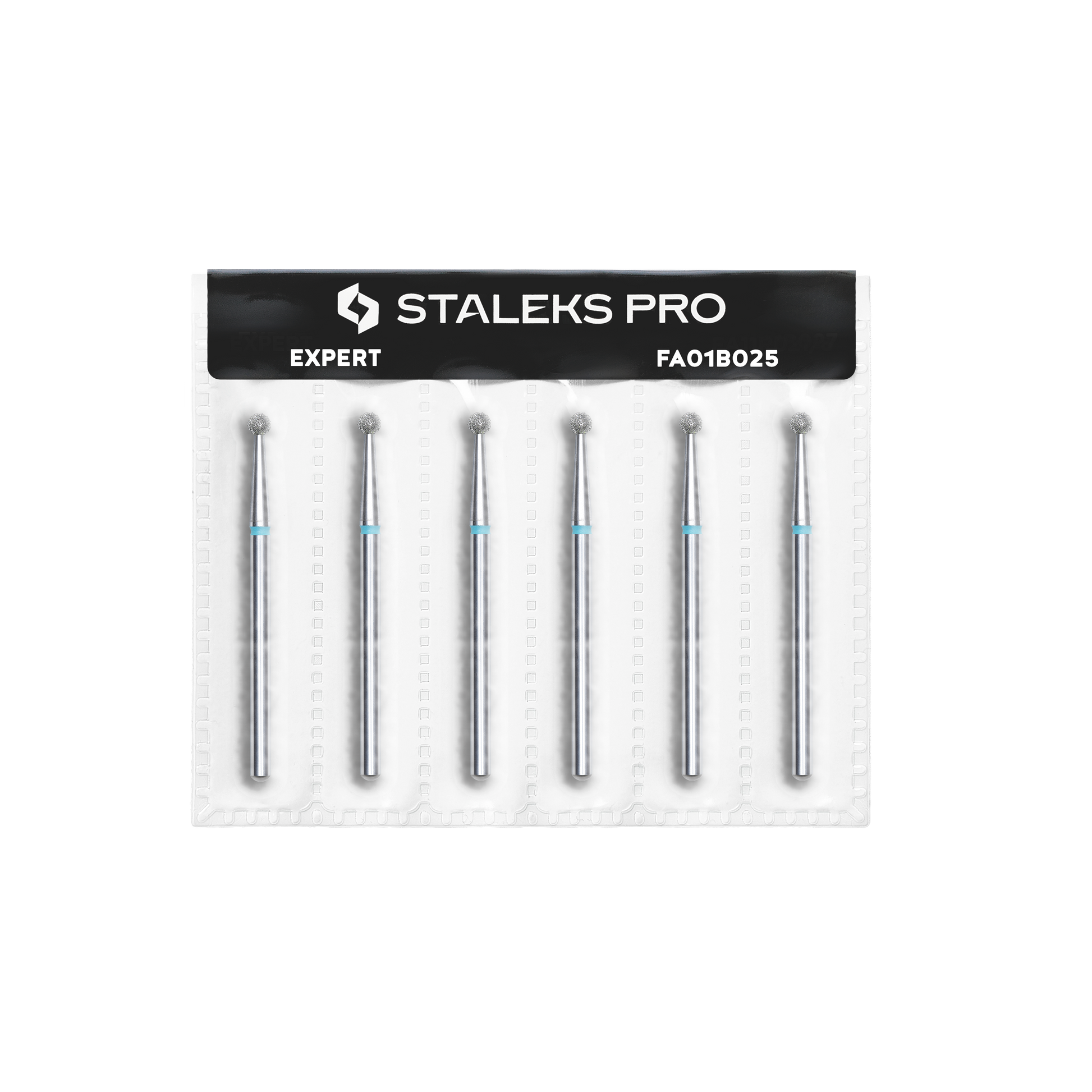 Diamond nail drill bit, "ball", blue, head diameter 2.5 mm Staleks