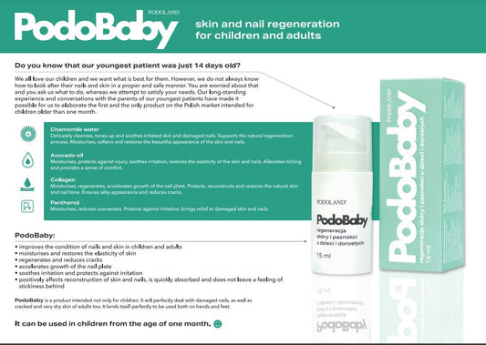 PodoBaby - skin and nail regeneration for children and adults x 24 pcs Podoland