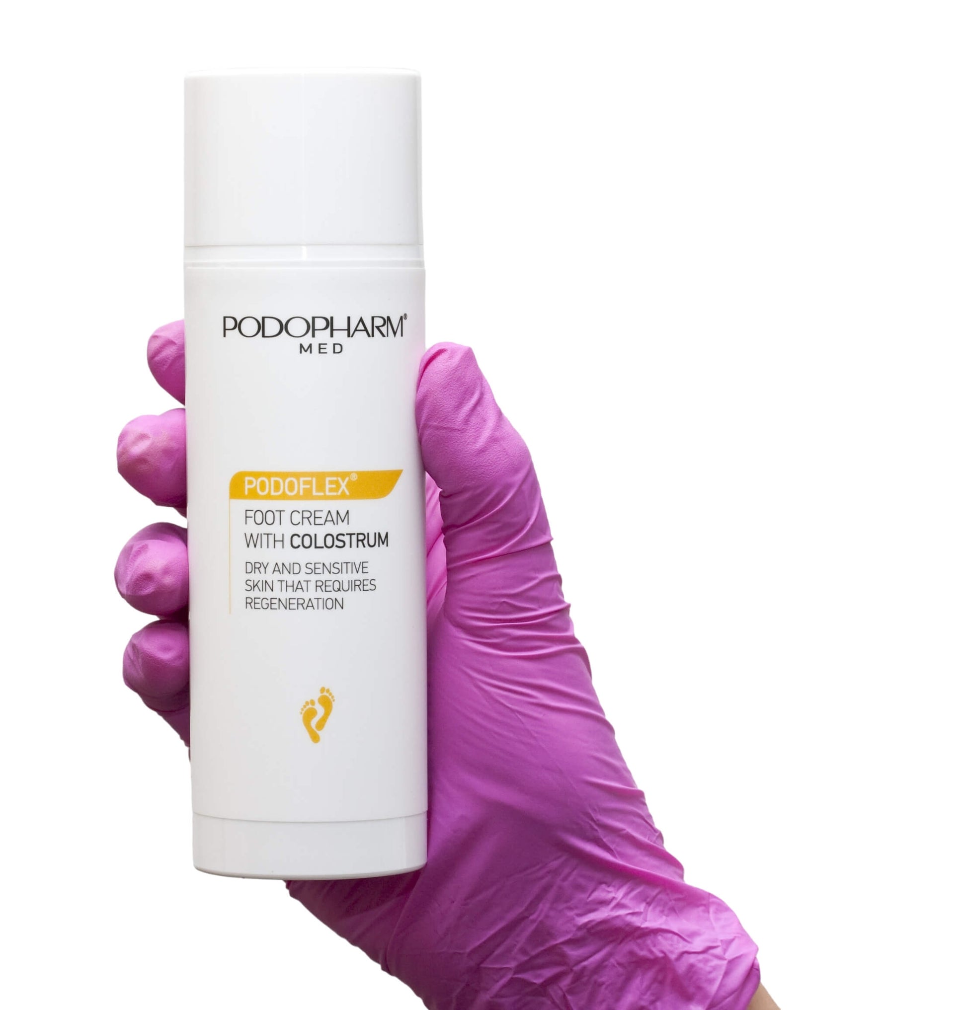 Podopharm Med Podoflex Foot Cream With Colostrum For Dry And Sensitive Skin That Requires Regeneration Airless 150ml Podopharm